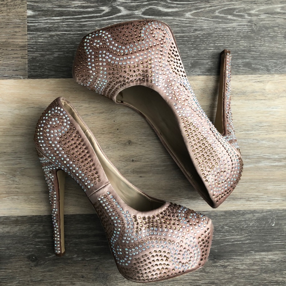 Paprika Rhinestone Heels